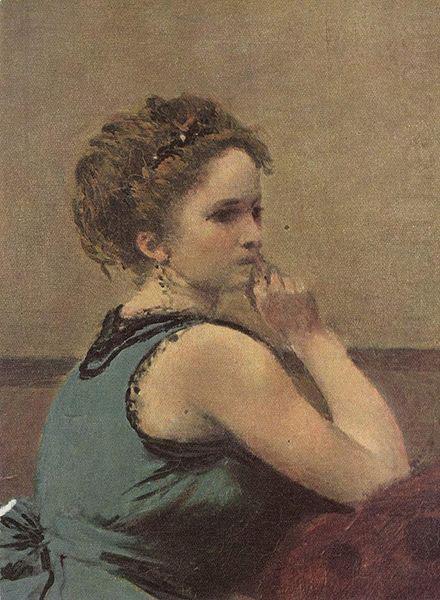 Jean-Baptiste Camille Corot Frau in Blau china oil painting image